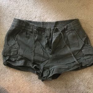 Army green shorts